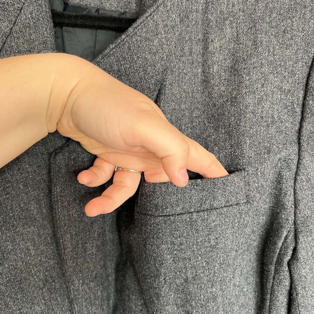Vintage E.H. Woods Classic Gray Women's Wool Blend Blazer - Picture 9 of 13